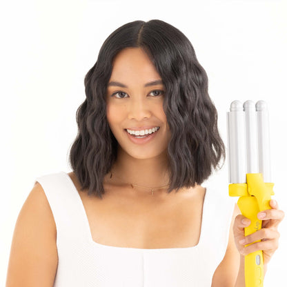 Drybar triple hair waver three ceramic barrels close up