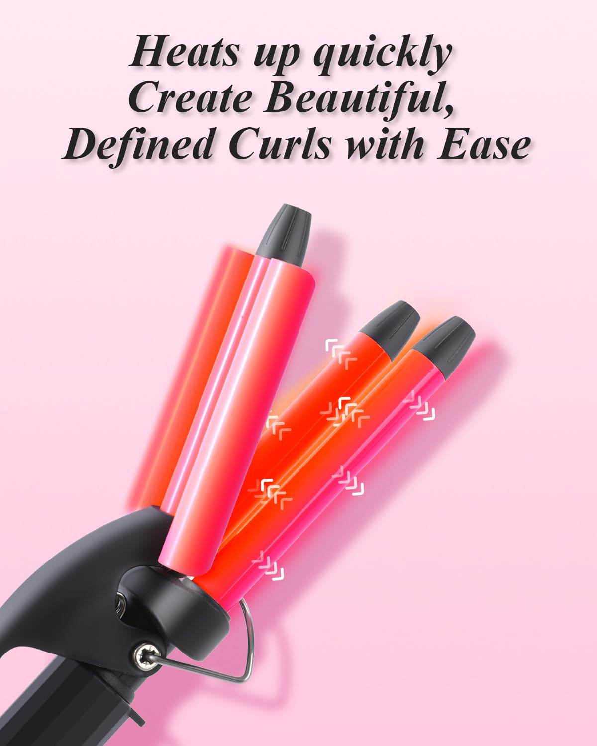 Travel size mini crimper hair tool shown from a side angle profile.