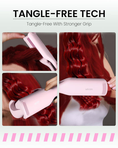 WEEYUM deep wave iron close up of the ionic ceramic tourmaline styling plates