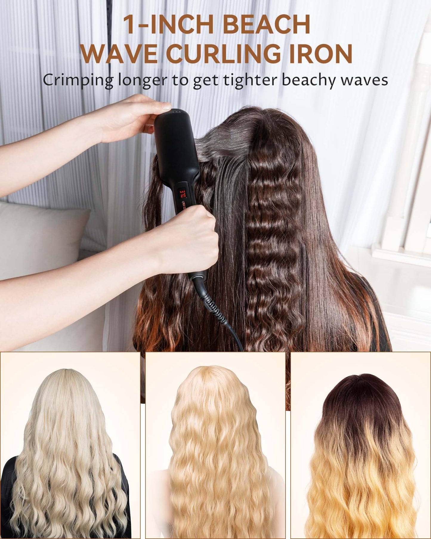 ANWA twenty five millimeter hair waver styling tool packaging box with authentic USA import markings