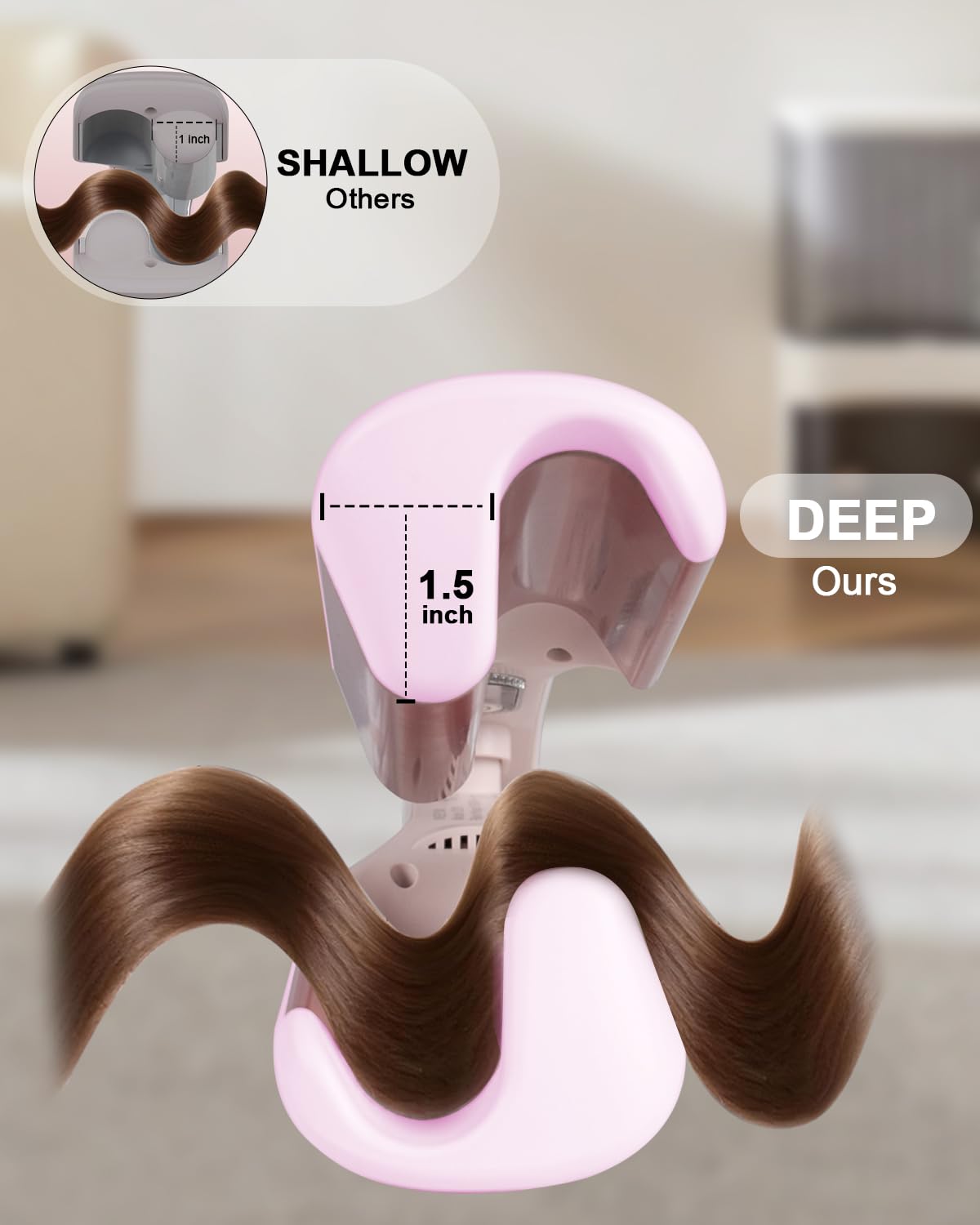 WEEYUM dual barrel waver packaging details with included heat resistant glove and clips