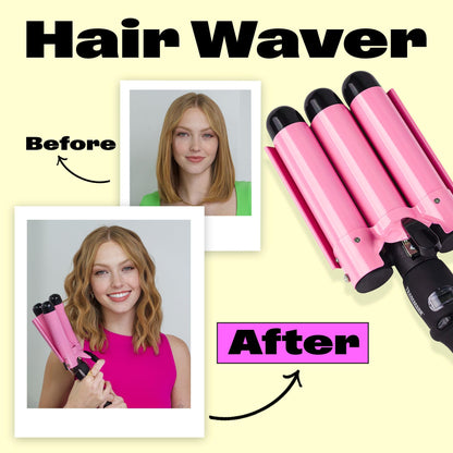 Trademark Beauty jumbo hair curler tourmaline ceramic barrels side view close up