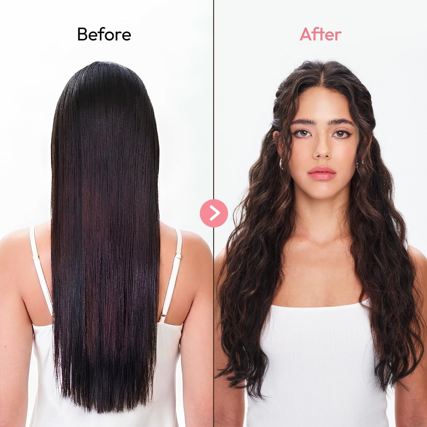 Back view of the premium Vodana professional ceramic hair curler showcasing the power button indicator and durable cord.