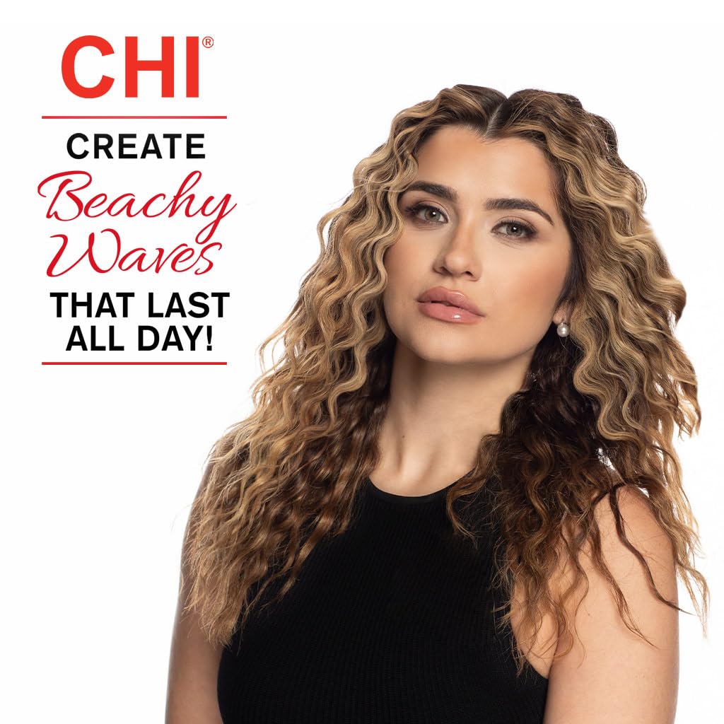 The complete packaging of the authentic USA imported CHI Ceramic Triple Waver styling tool.