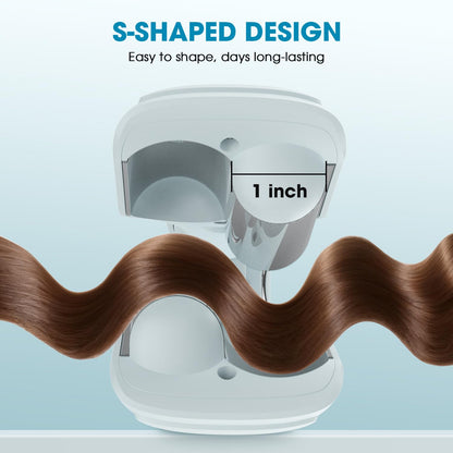 MiroPure deep waver tool showcasing the 360-degree swivel power cord connection and temperature buttons.