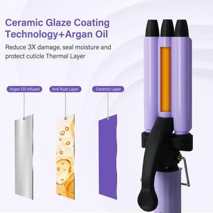 Janelove ceramic tourmaline hair crimper safety stand view