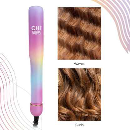 Complete packaging view of the USA imported CHI Vibes Wave On Multifunctional Hairstyling Waver.
