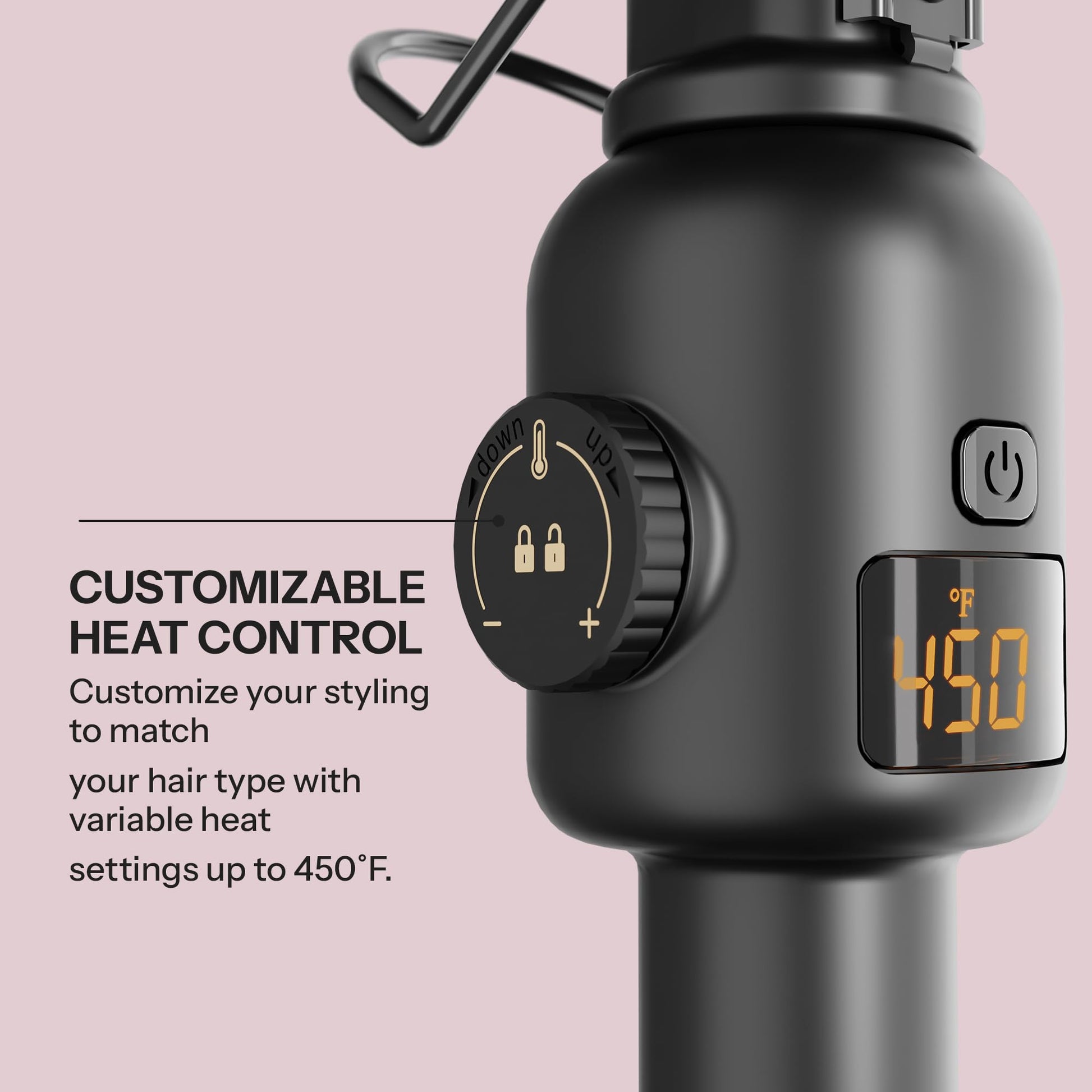 The 24K gold-plated styling surface of the Hot Tools jumbo hair waver emphasizing professional build quality