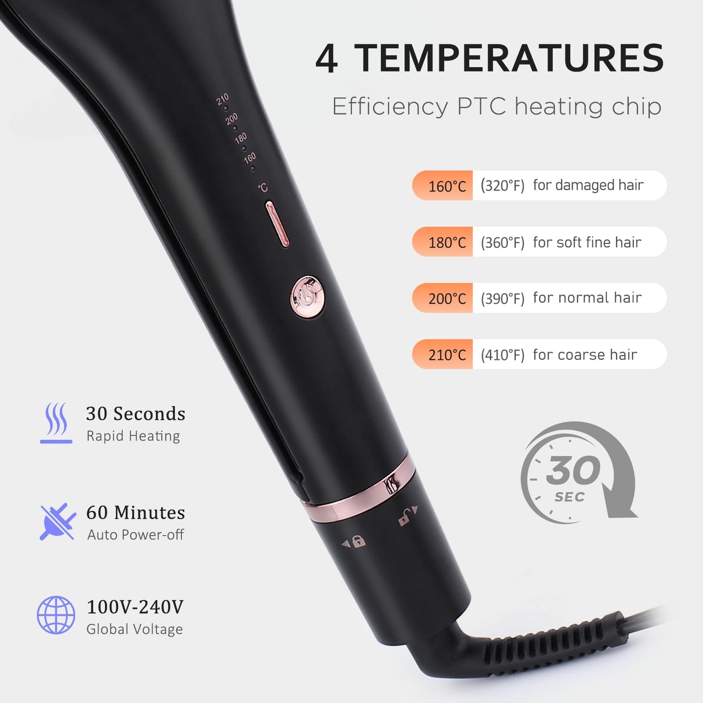 Pink Janelove hair crimper machine set up on its integrated safety stand
