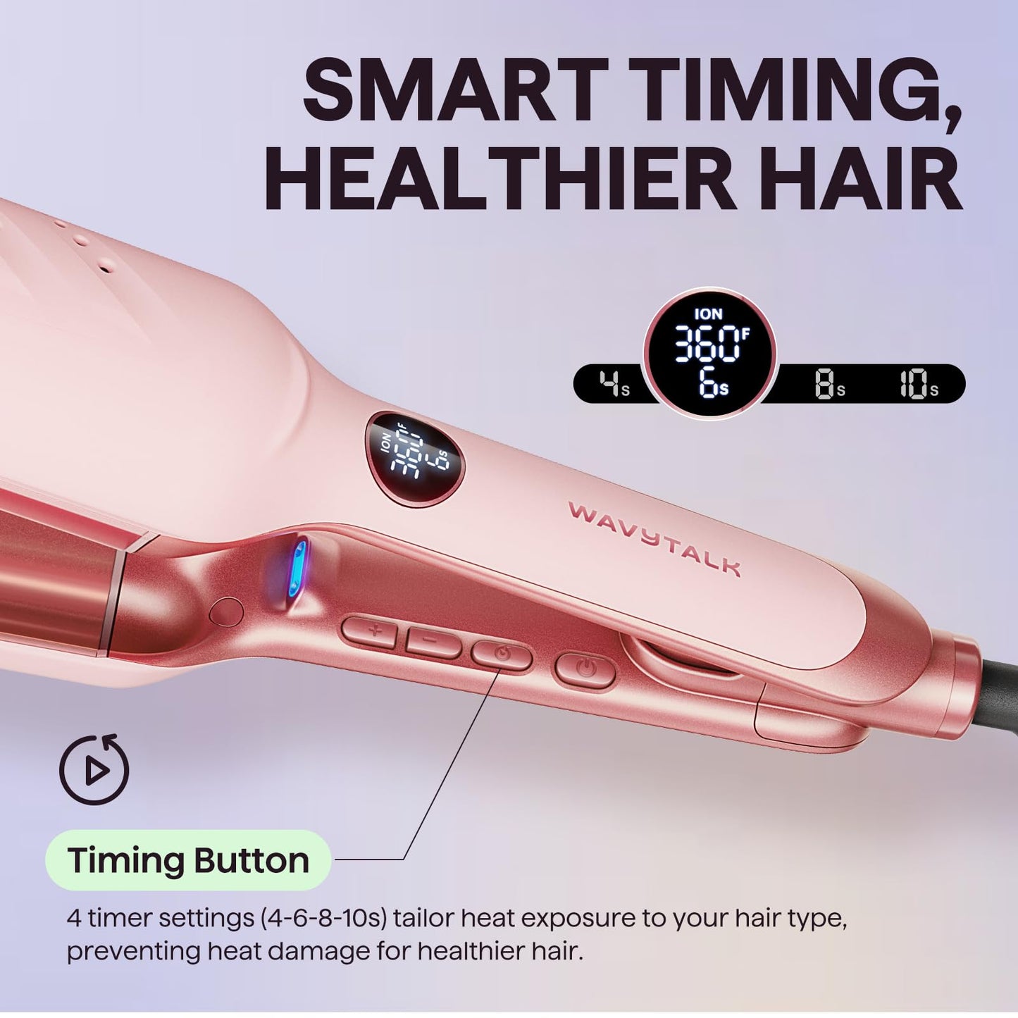 Wavytalk dual voltage power wave hair crimper packaged premium USA imported styler