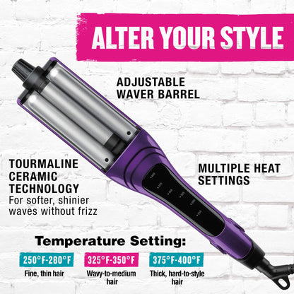 The 72 inch power cable attachment on the base of the Bed Head hair waver.