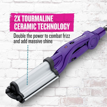 Bed Head tourmaline ceramic hair waver open plates detail.