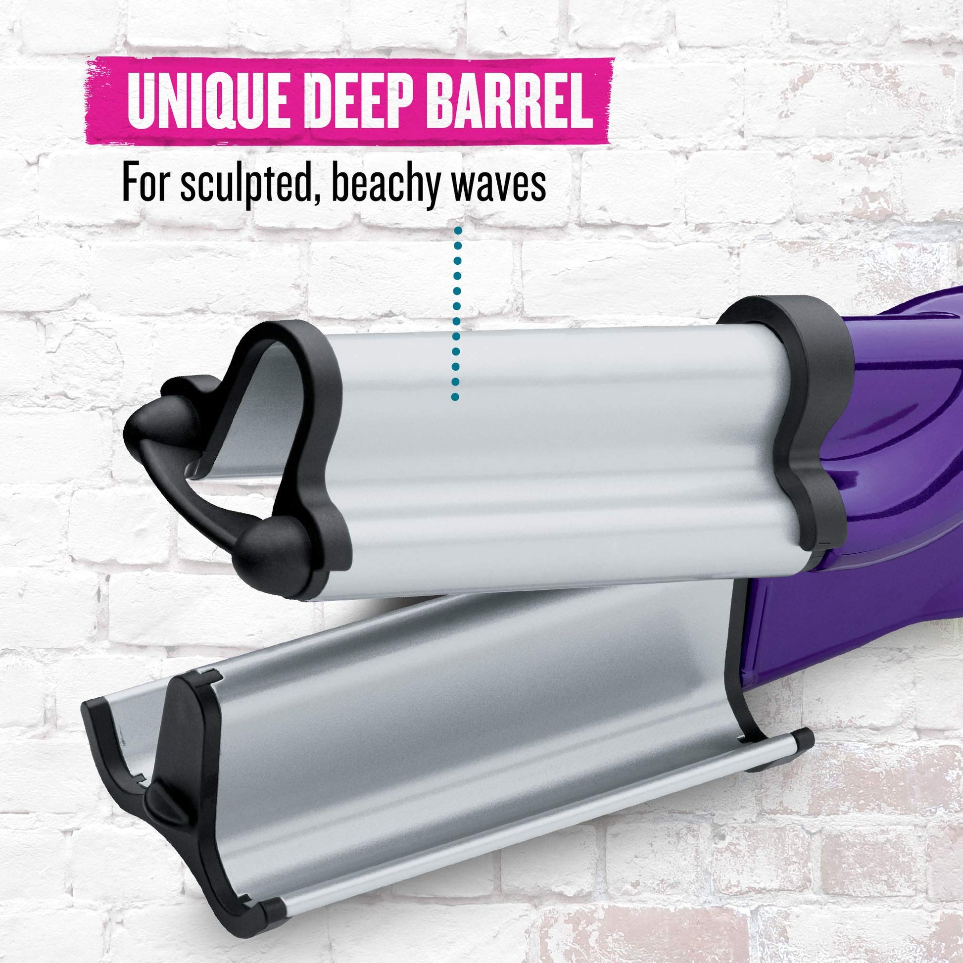 Bed Head beachy waves styling tool showcasing temperature control dial.