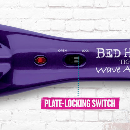 Bed Head salon quality hair crimper side angle view.