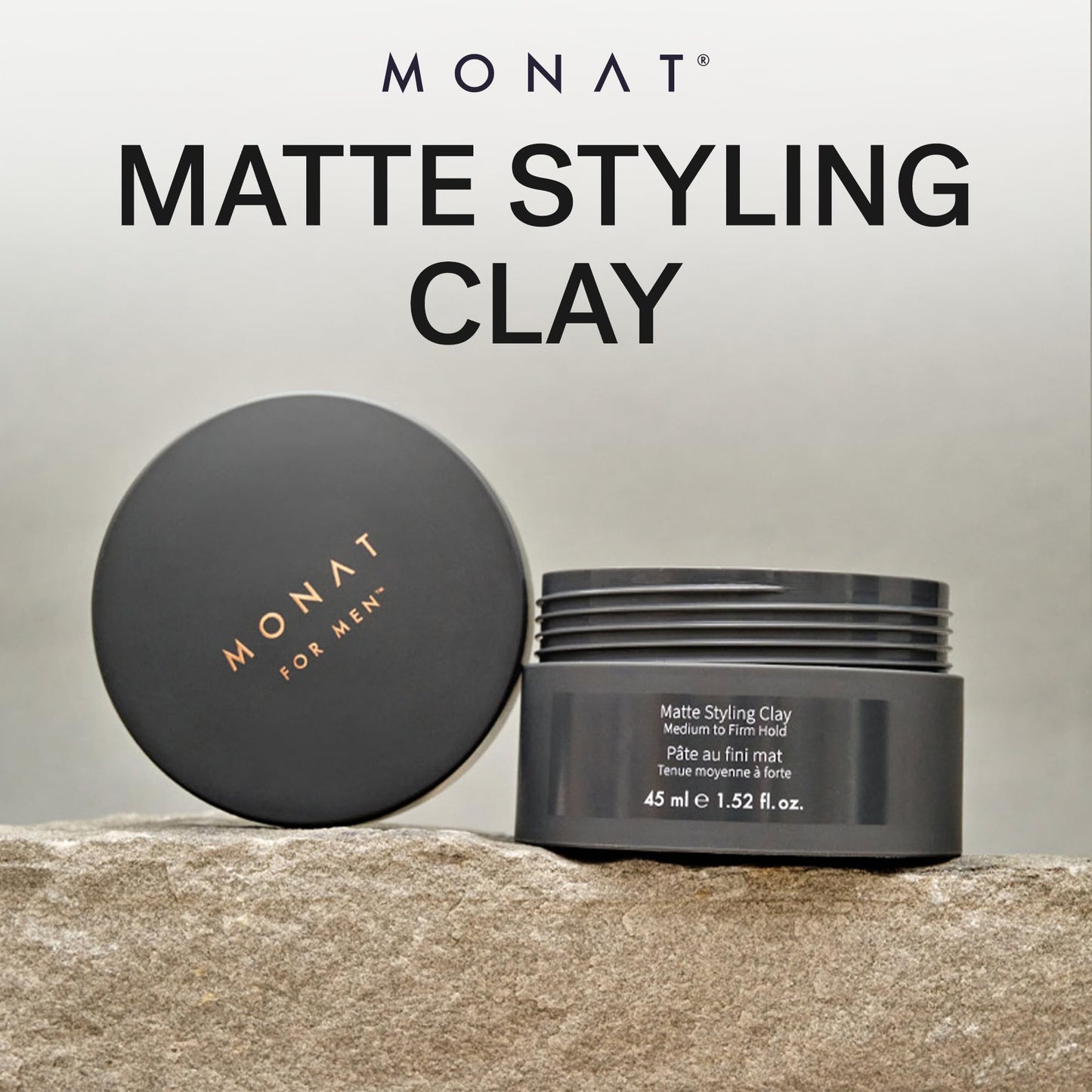 Authentic USA imported MONAT matte finish hair clay product display