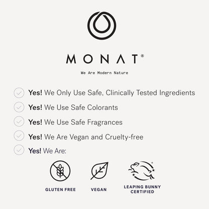 MONAT matte styling clay jar with open lid displaying texture