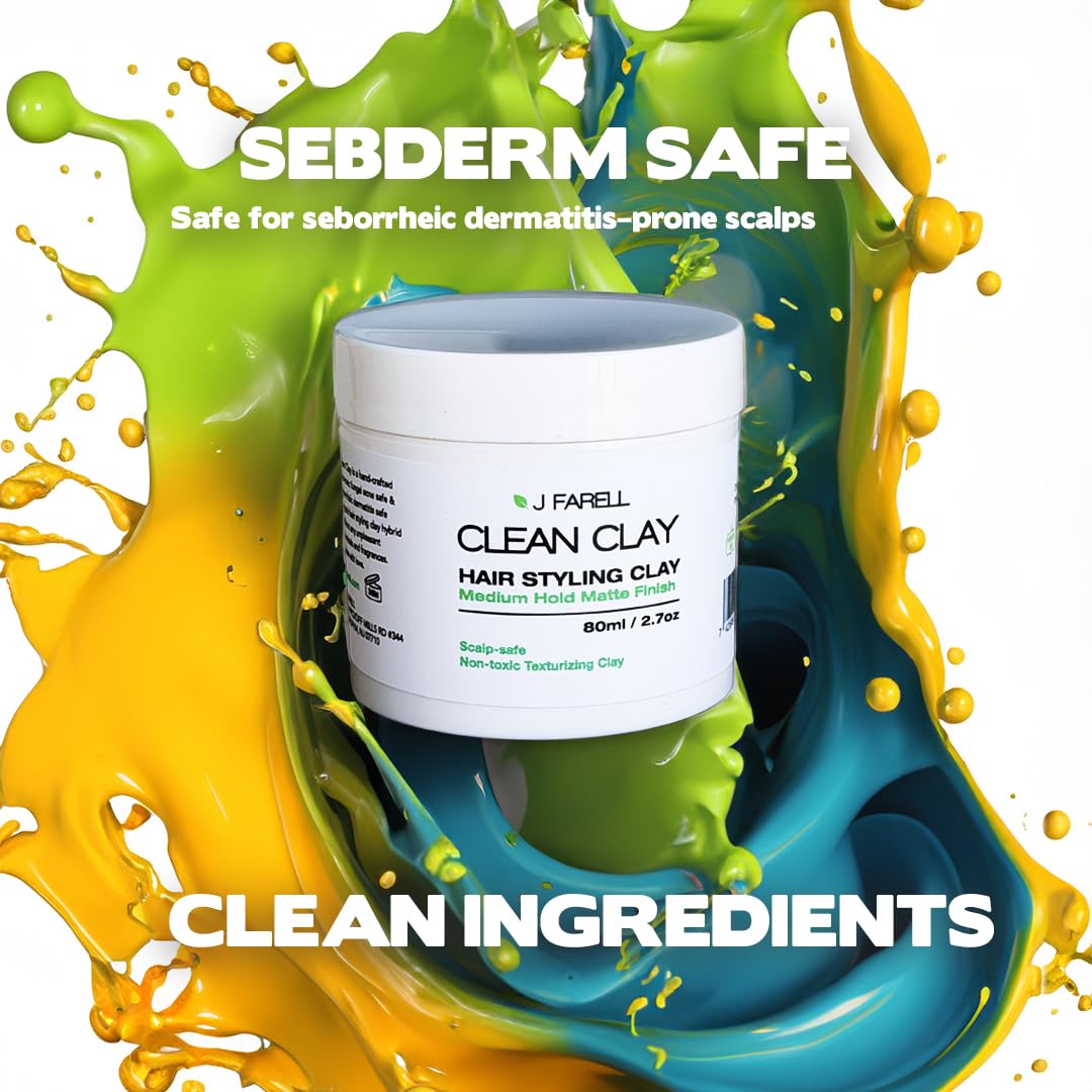 J FARELL Seb Derm safe hair pomade matte finish formula texture