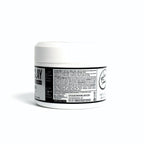 Close up view of the Rolda professional hair clay lid showcasing the official brand logo