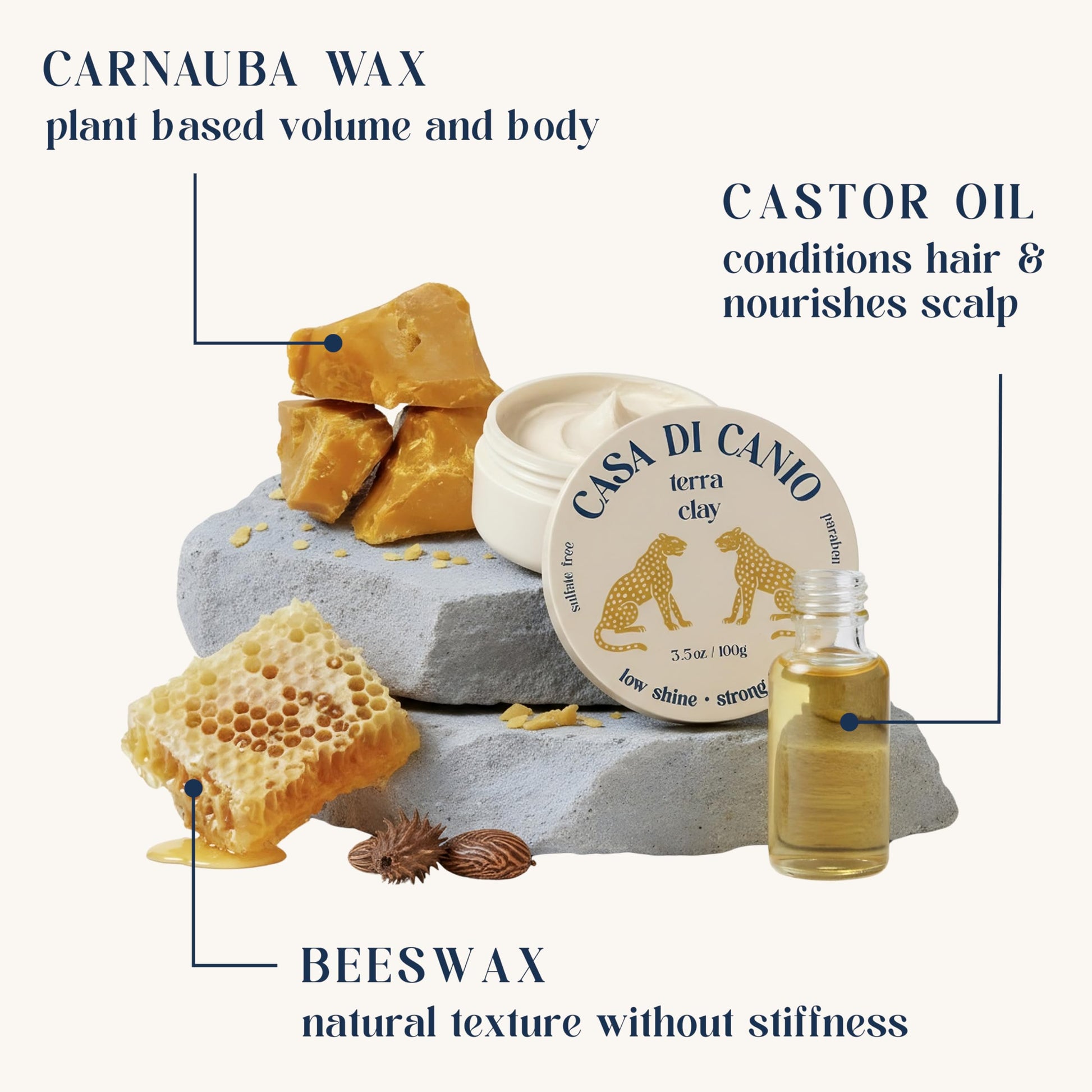 Casa Di Canio low shine medium hold hair paste side profile view