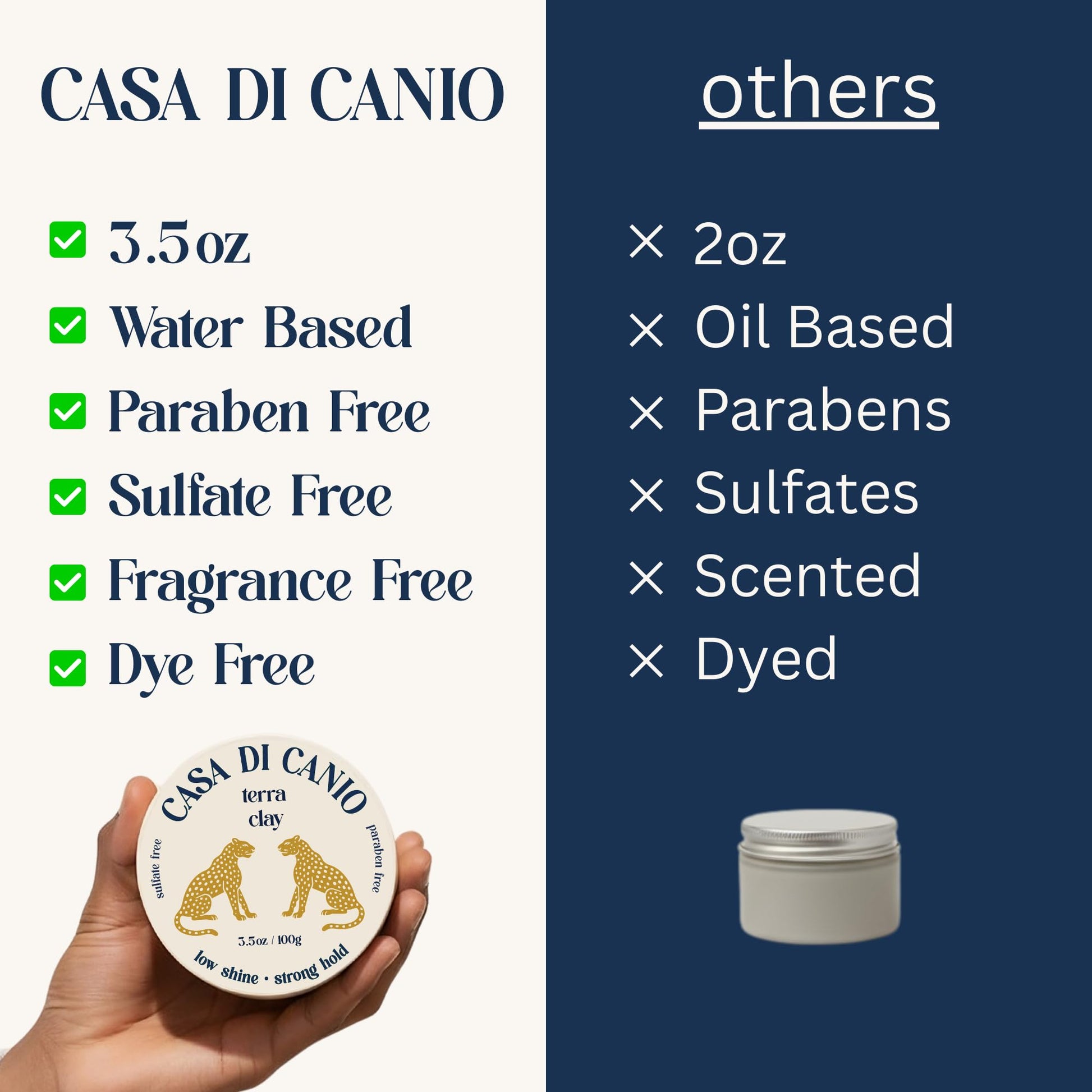 Casa Di Canio matte finish hair volume pomade lifestyle presentation