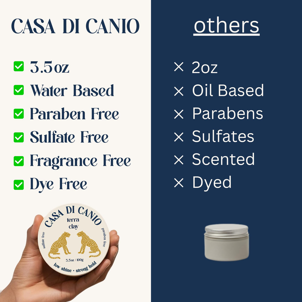 Casa Di Canio matte finish hair volume pomade lifestyle presentation