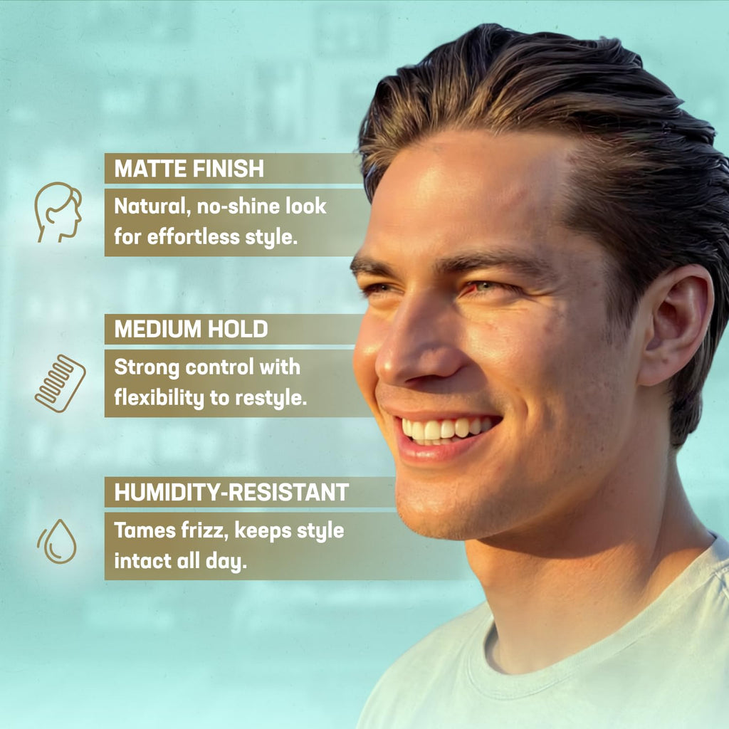 Uplift Provisions Company hair clay pomade container opened revealing the cream paste formula