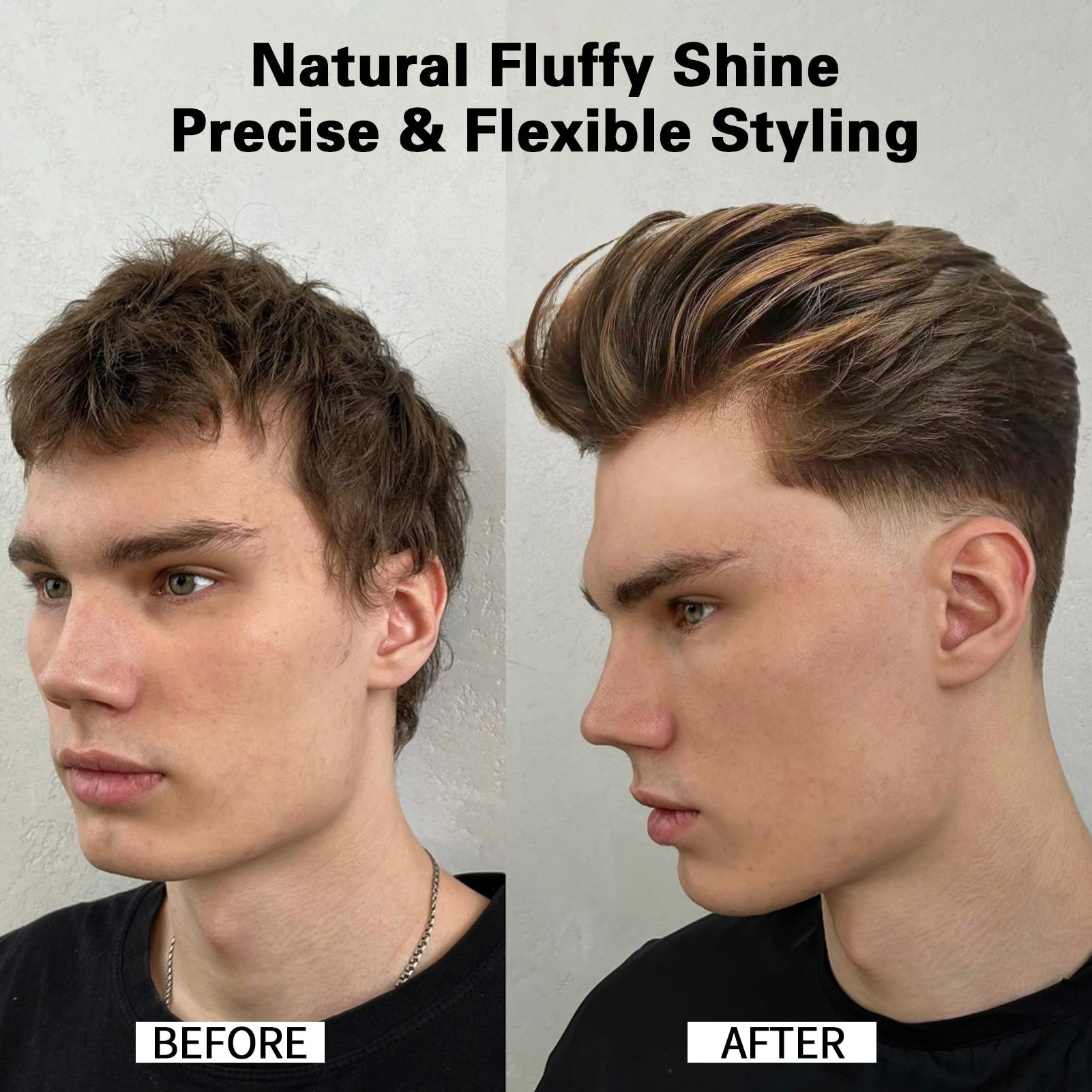 Goiple men's styling clay spray bottle displaying volume and matte finish benefits