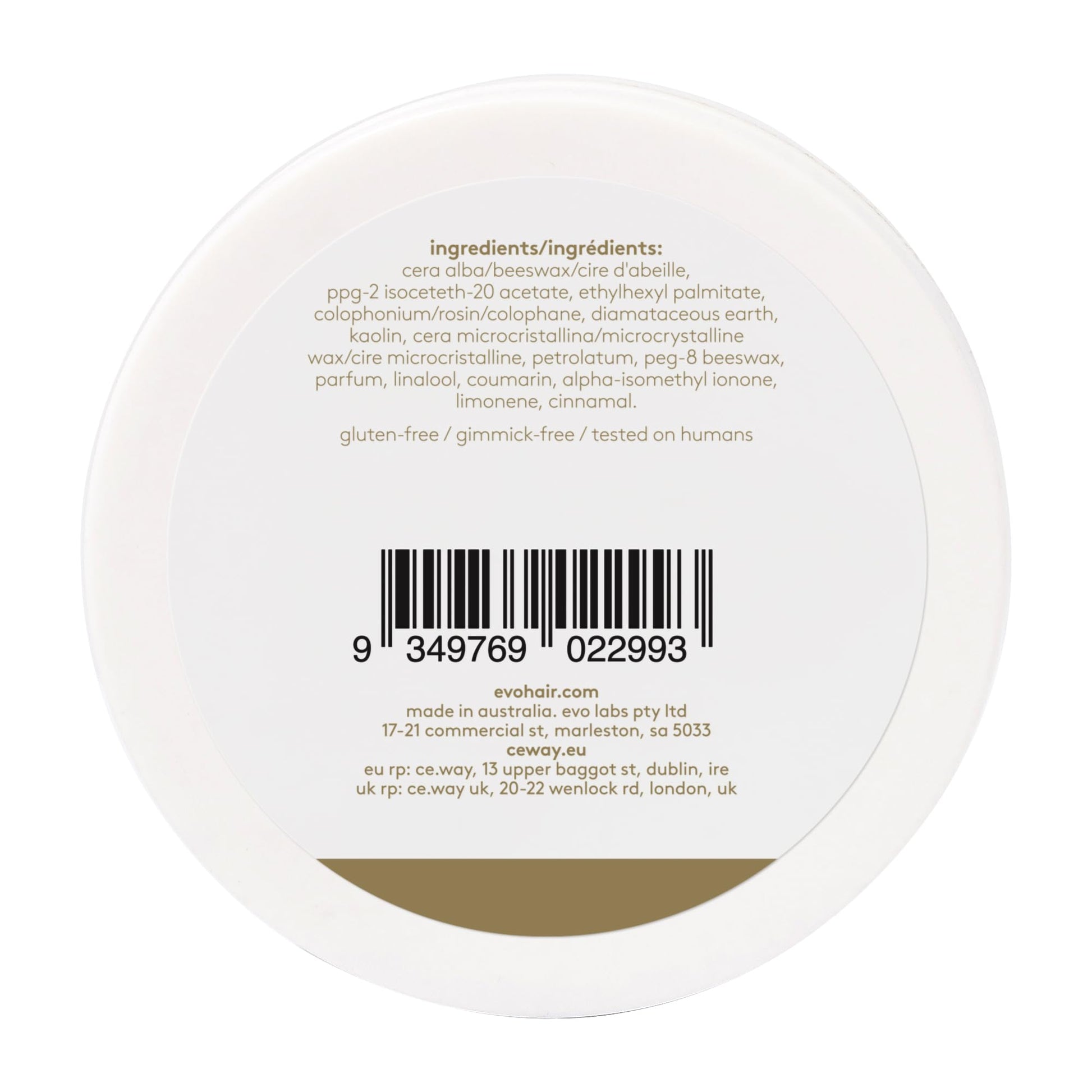 EVO Cassius strong hold hair clay for thick hair