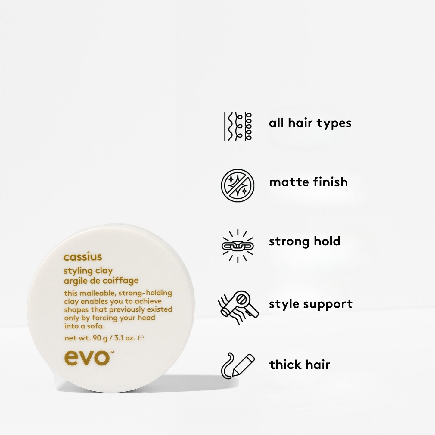 Authentic EVO Cassius 90 grams jar lid