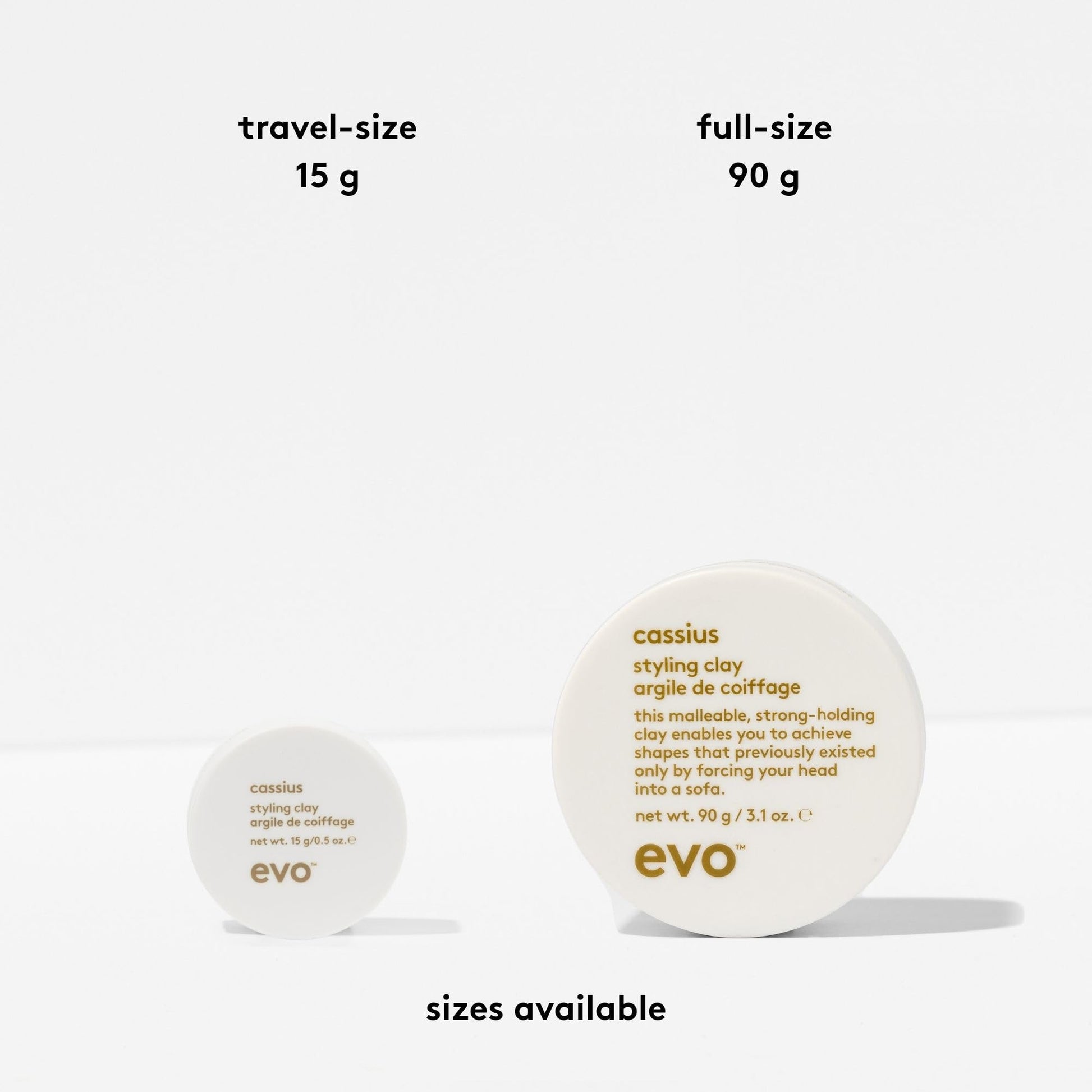 EVO hair styling clay for raw texture and volume