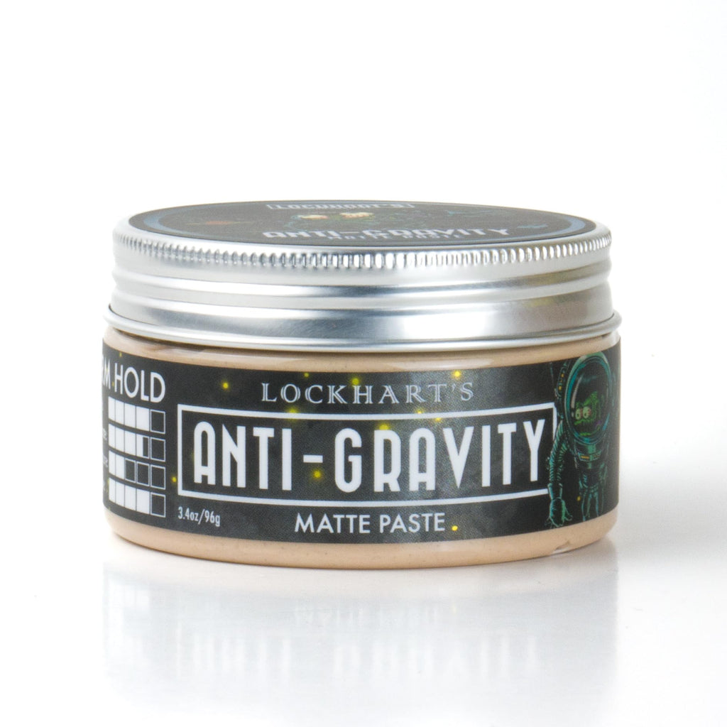 Lockhart's Anti-Gravity Matte Paste open jar showing clay texture