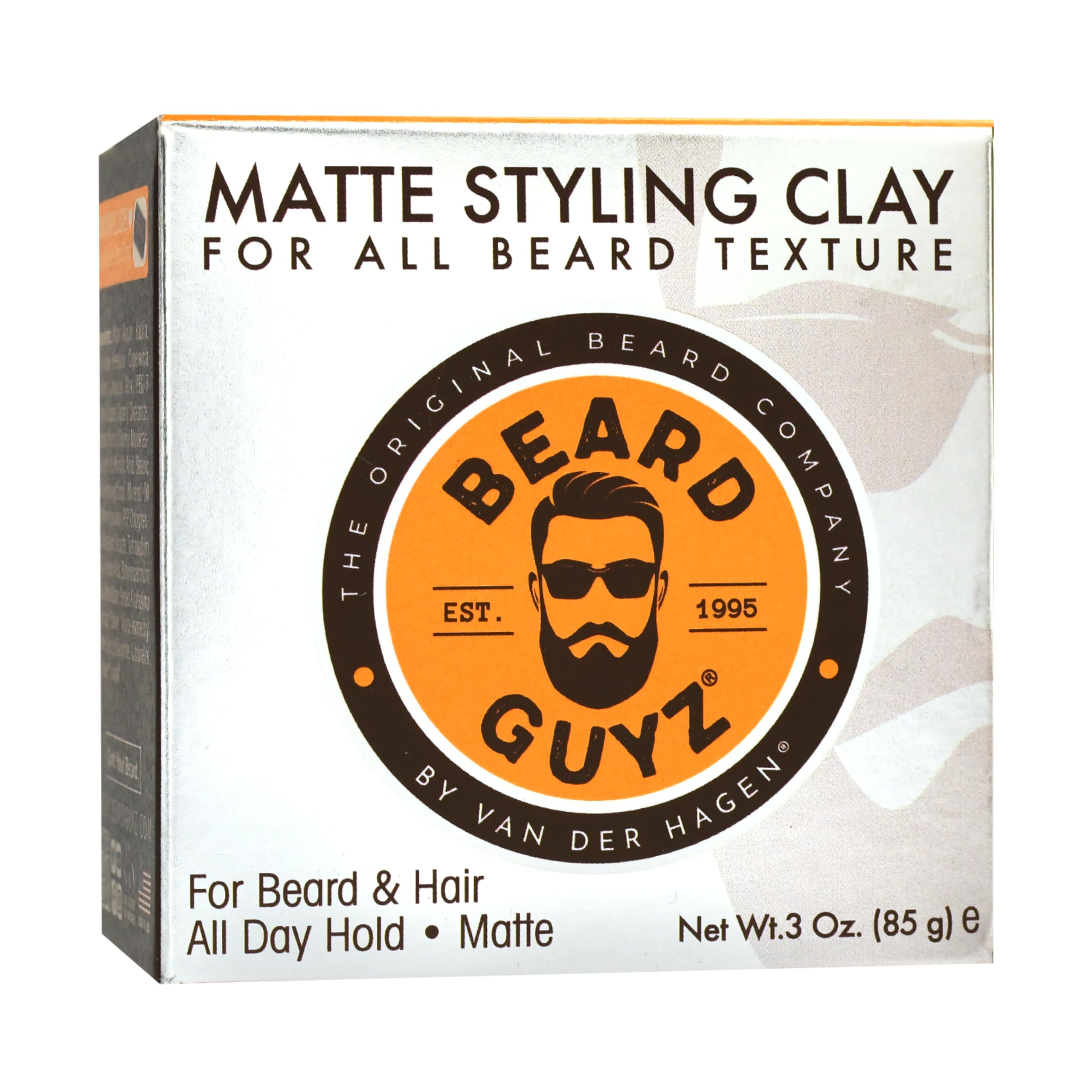 Beard Guyz strong hold clay for natural beard texture
