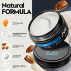 Natural and organic ingredients matte clay product for clean hair volume