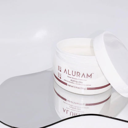 Aluram medium hold styling clay container with soft satin finish label