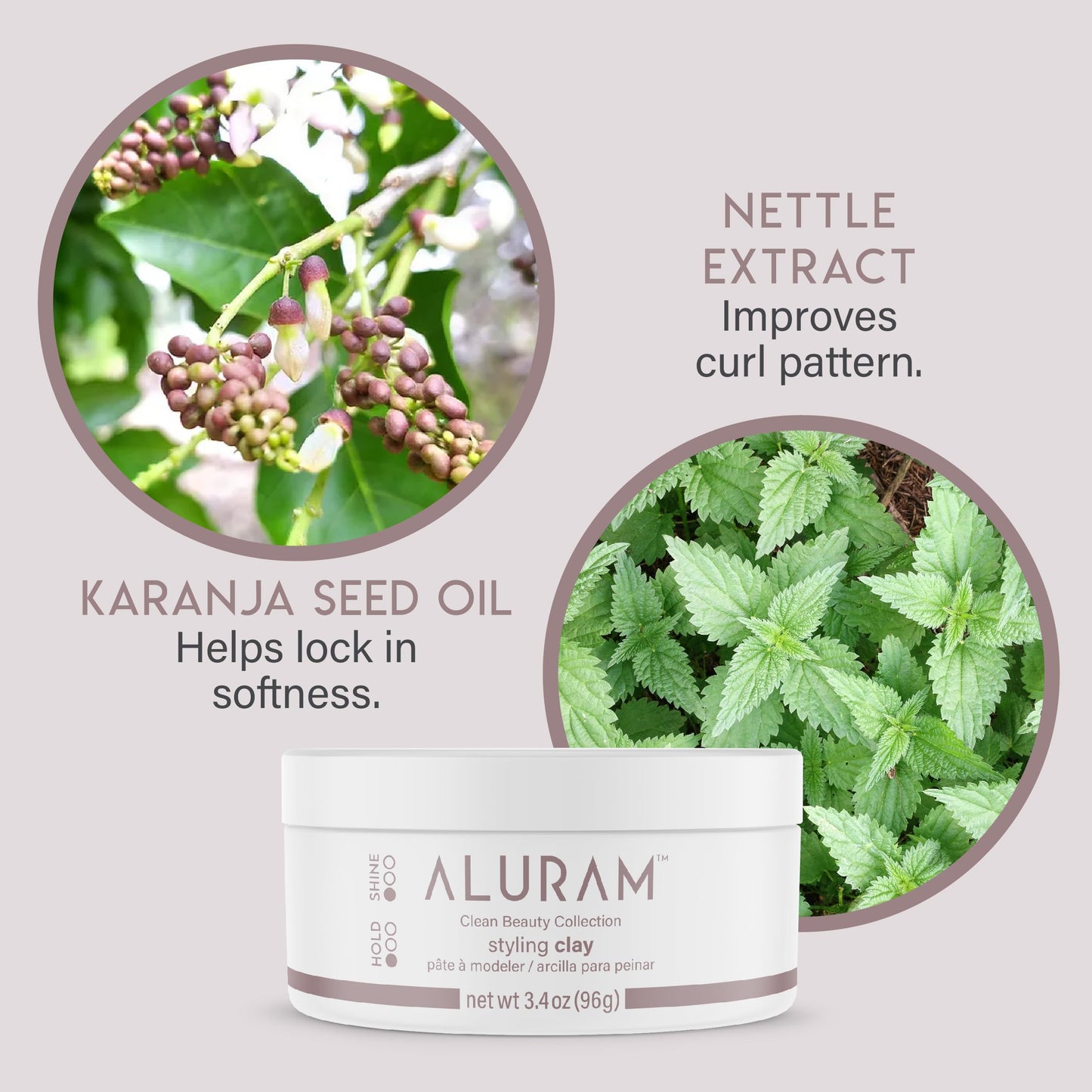 Vegan and cruelty free Aluram styling clay premium hair product image