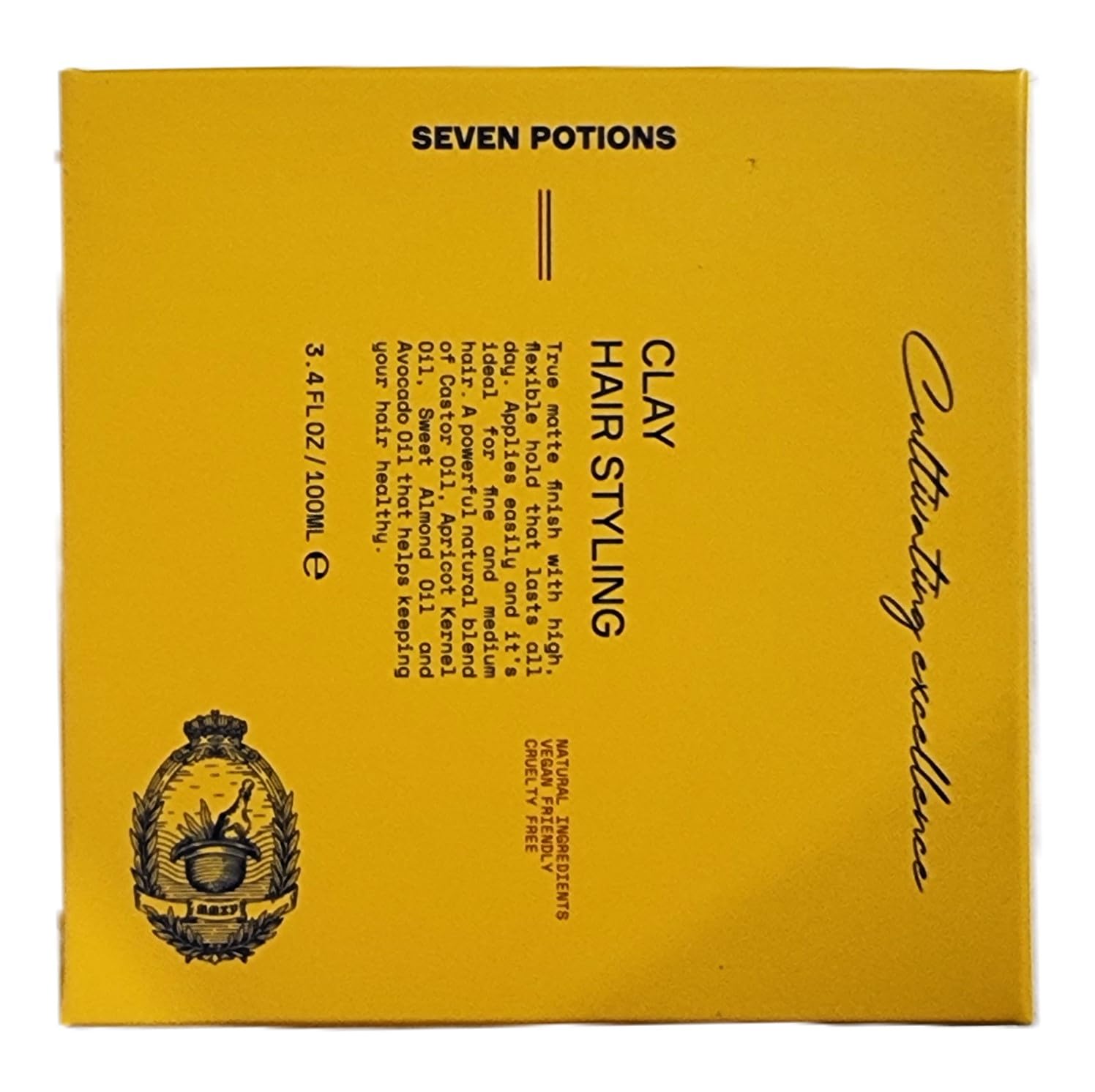 Texture detail of Seven Potions no shine hair clay for men and women