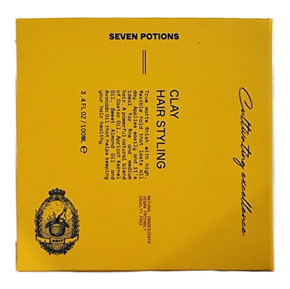 Texture detail of Seven Potions no shine hair clay for men and women