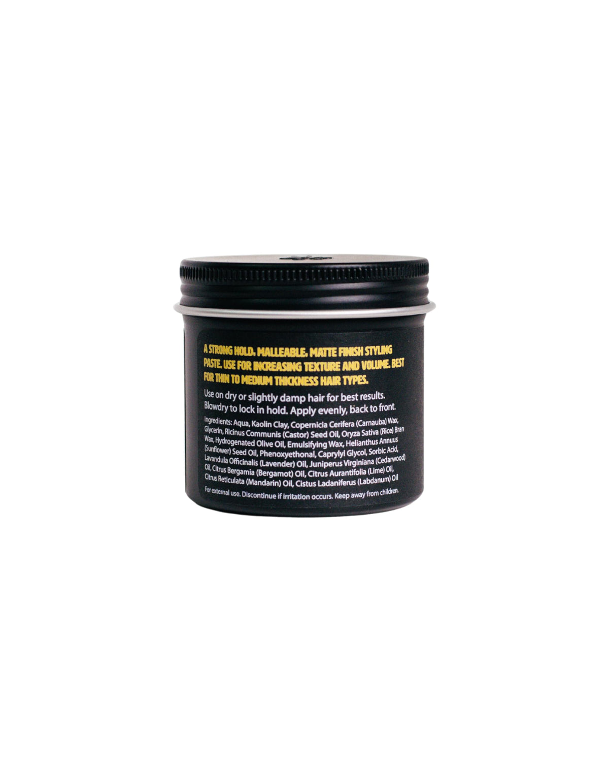 O'Douds Matte Paste side profile showing product size and branding details