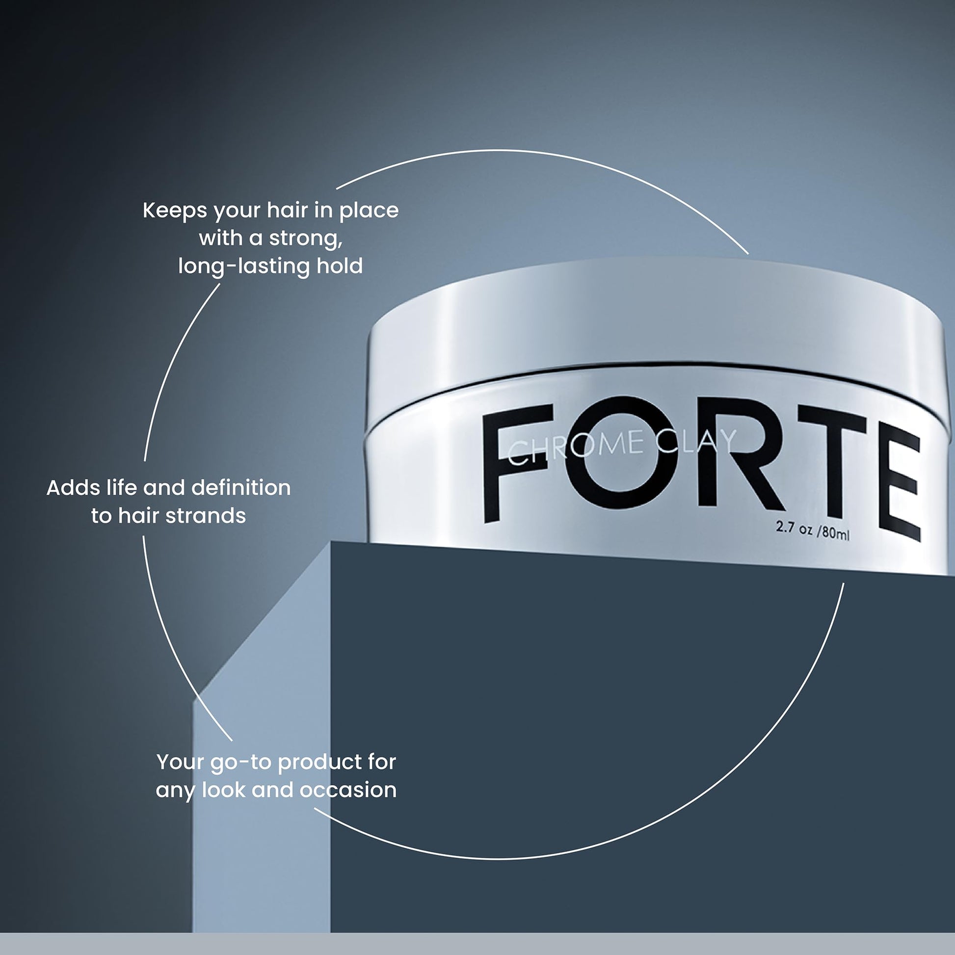 Forte Series men grooming styling product open jar presentation