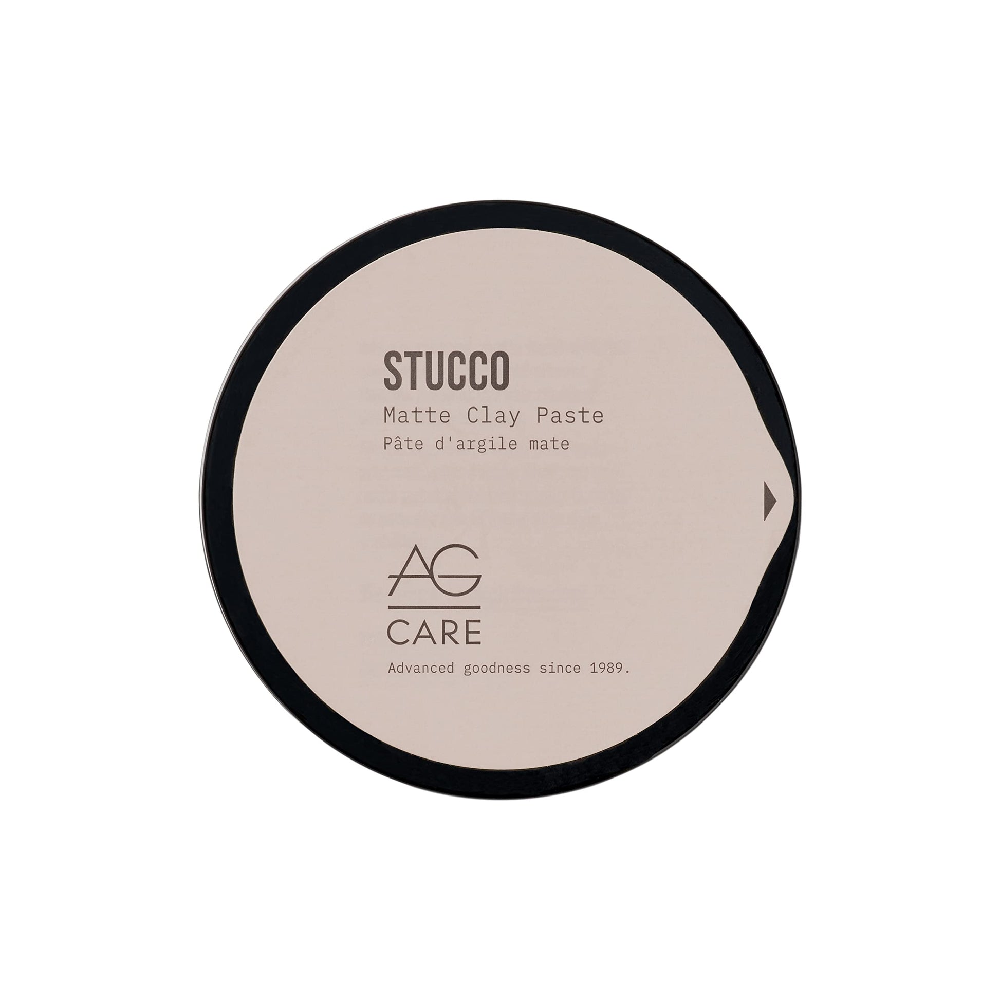 AG Care Stucco Matte Clay Paste side view highlighting the matte finish product benefits