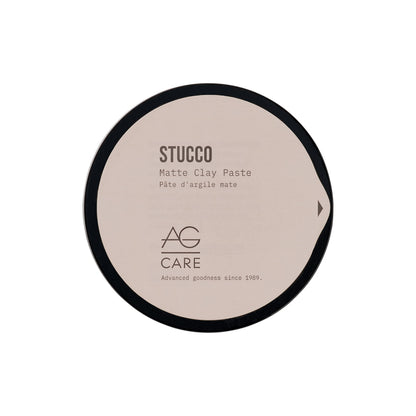 AG Care Stucco Matte Clay Paste side view highlighting the matte finish product benefits