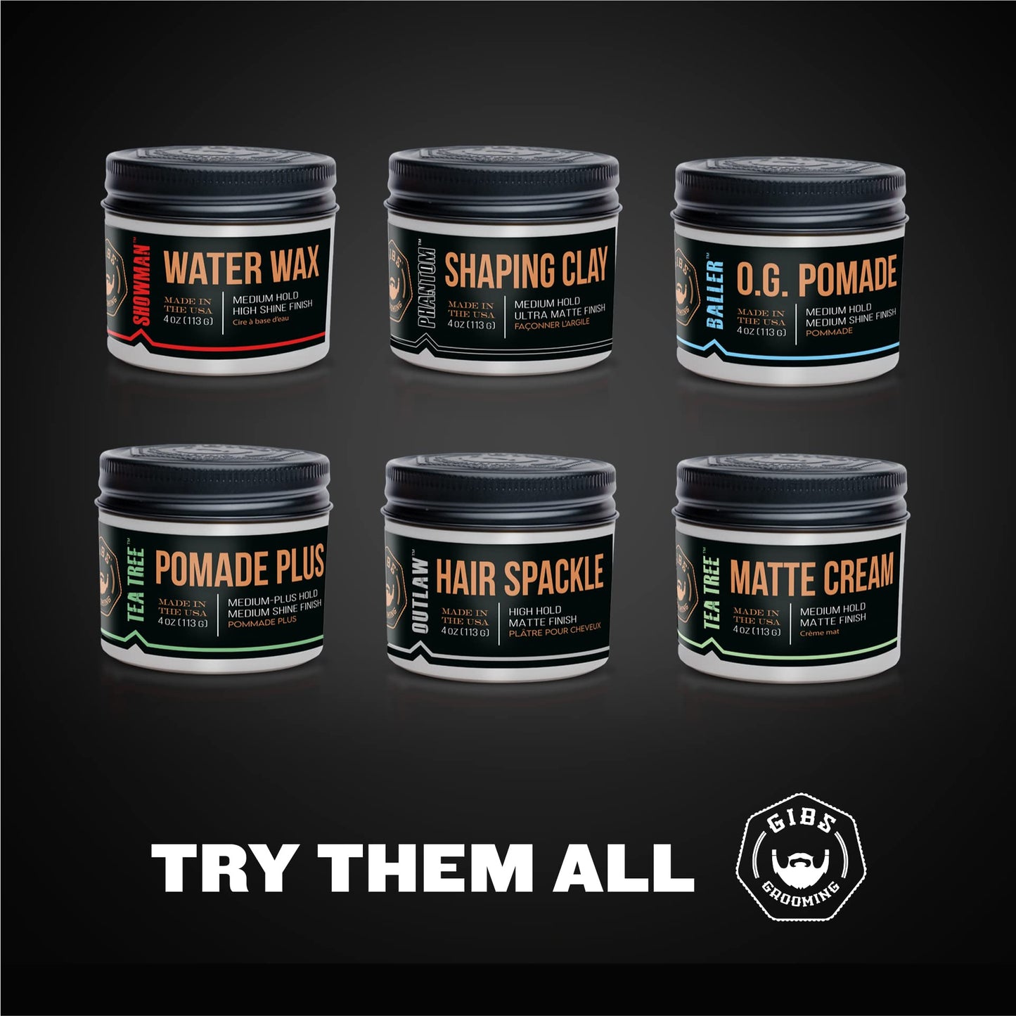 GIBS Grooming water based clay for oily scalp and sweat resistant hair hold