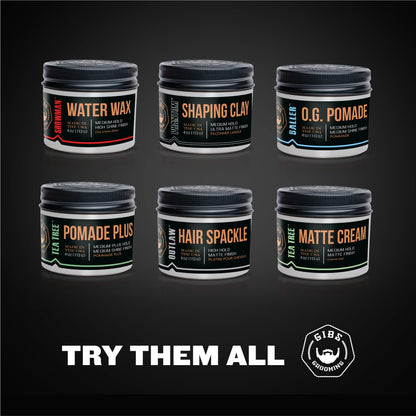 GIBS Grooming water based clay for oily scalp and sweat resistant hair hold