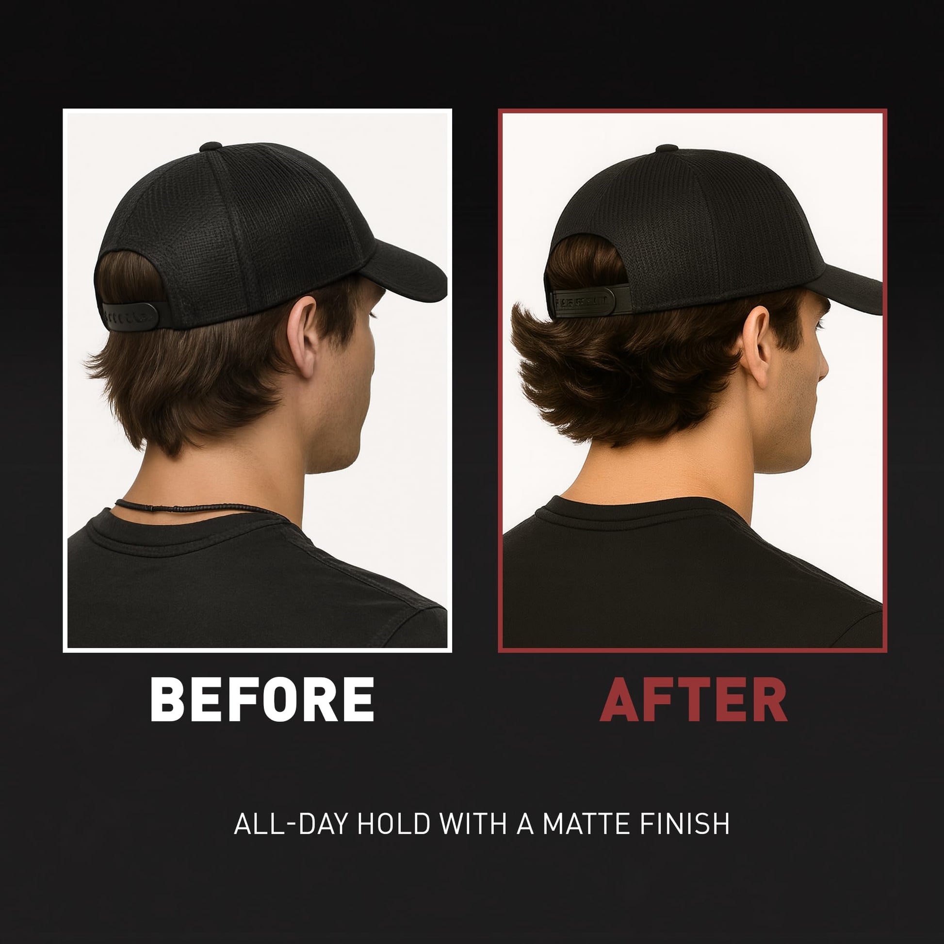 Hair Craft Co medium hold zero shine grooming clay texture demonstration on hands.