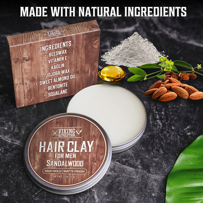 Two ounce tin of authentic imported sandalwood styling cream for men