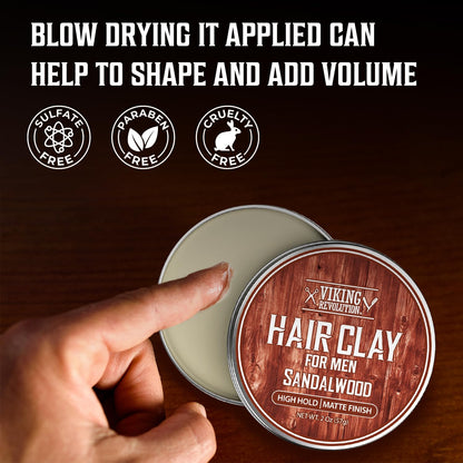 Premium men grooming hair clay texture close up with vitamin E