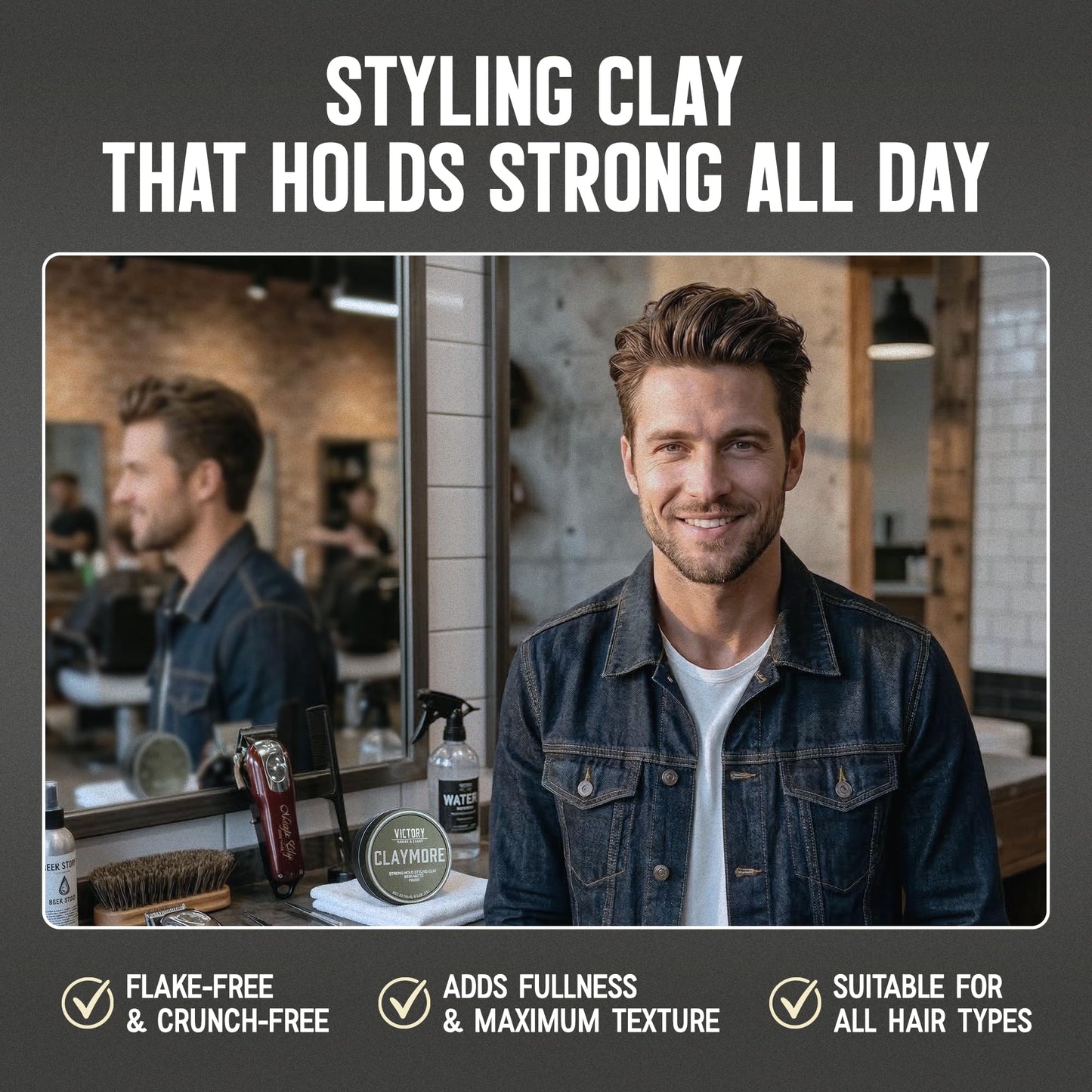 Victory Barber and Brand strong hold matte finish pomade for men