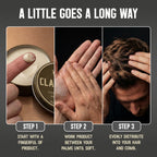 Premium men matte finish hair pomade ingredient and formula label