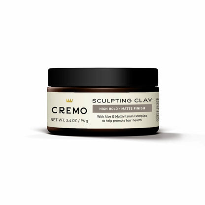 Side view of Cremo high hold hair styling clay