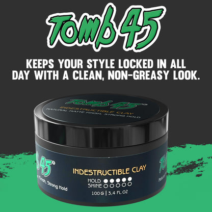 Authentic USA imported Tomb45 hair clay product label details